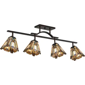 Inglenook 4-Light Track Light in Valiant Bronze