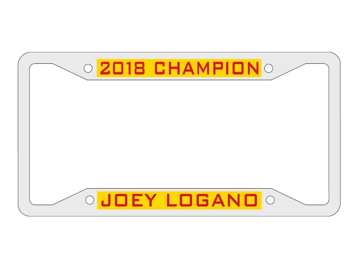 Joey Logano #22 2018 NASCAR Monster Energy Cup Champion License Plate Frame