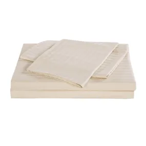 Kensington 1200 Thread Count 100% Egyptian Cotton Sheet Set Stripe Hotel Grade King Sand