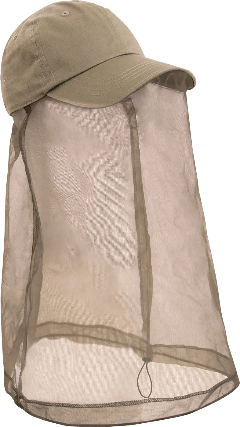 Khaki Operator Cap With Mosquito Net