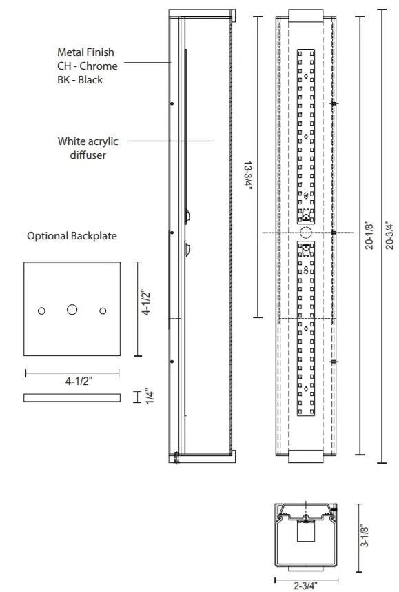 Kuzco VL47221 Latitude 21" LED Vanity