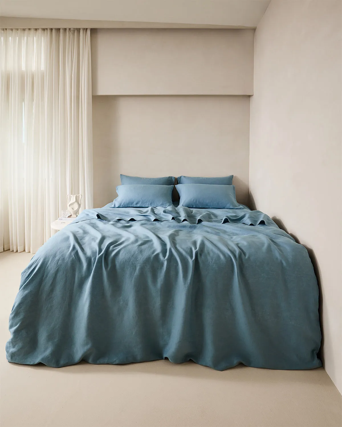 Lagoon 100% French Flax Linen Bedding Set