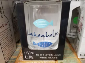 Lakeaholic Stemless Wine Glass