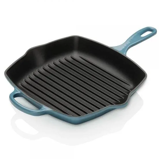 Le Creuset Signature Cast Iron Square Grillit 26cm Marine