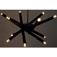 LEX CHANDELIER- BLACK STEEL