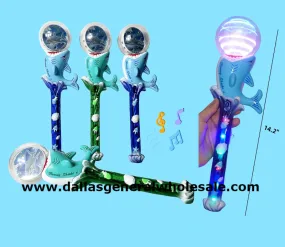 Light Up LED Shark Spinner Wands Wholesale