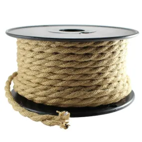 Linen Rope Covered Twisted Cord - 100 ft. spool - 18 AWG