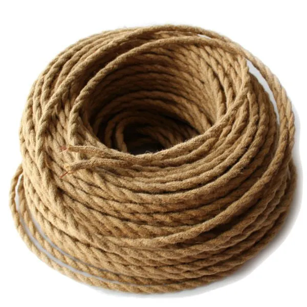 Linen Rope Covered Twisted Cord - 100 ft. spool - 18 AWG