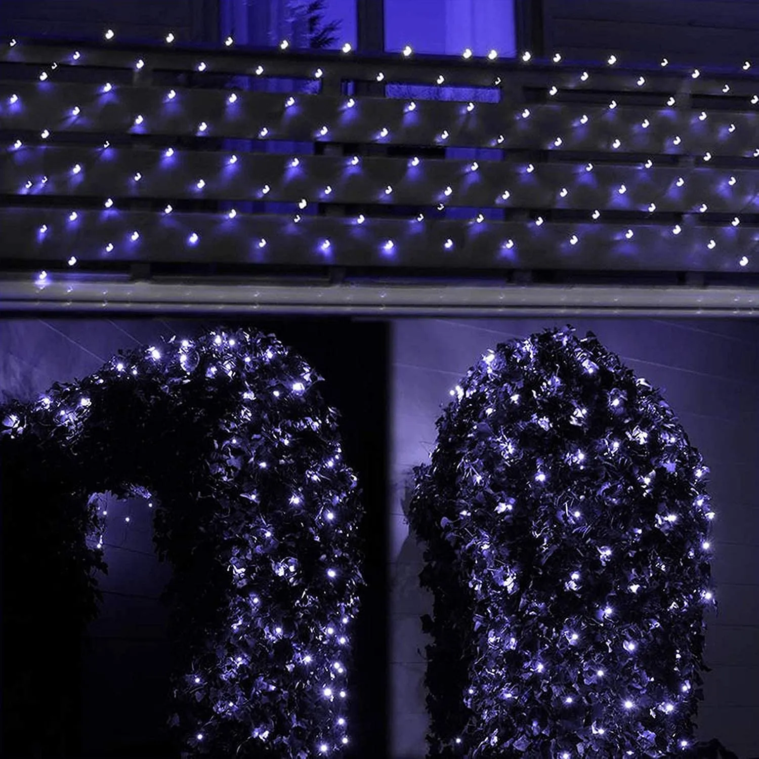 Look No Plug 160 LED Twinkling Net Lights Battery Operated Lights Bright White