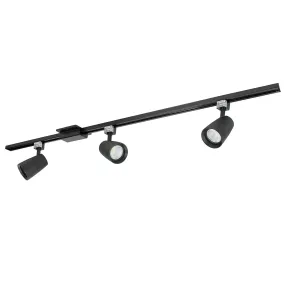 Mac XL 4 ft 3 Lights LED Track Kit 54W 3800 Lumens 3000K, Halo, Black