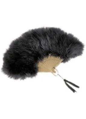 Marabou Feather Fan - Black