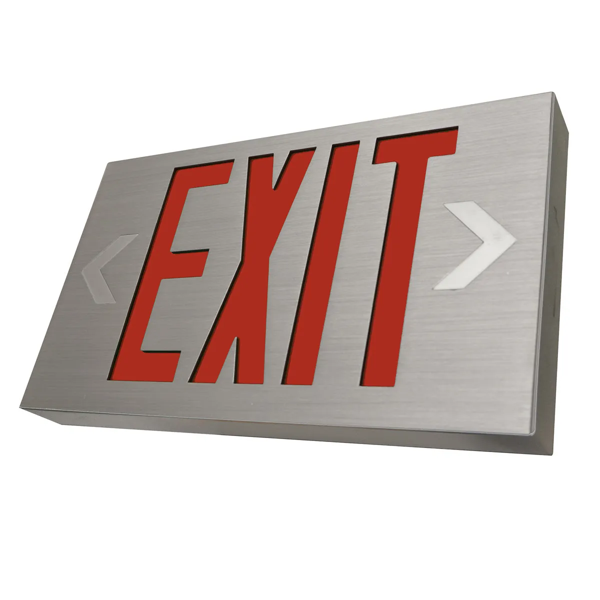 MaxLite Thin Aluminum Exit Sign with Battery Backup