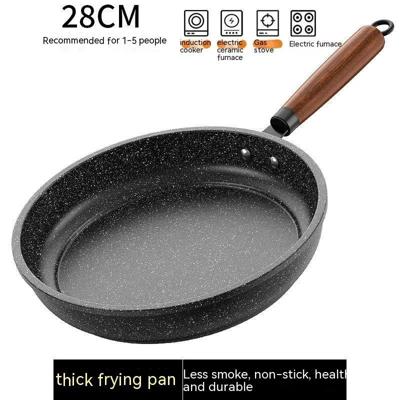 Medical Stone Frying Pan Non-stick Multi-functional Pan Light Oil Smoke Griddle