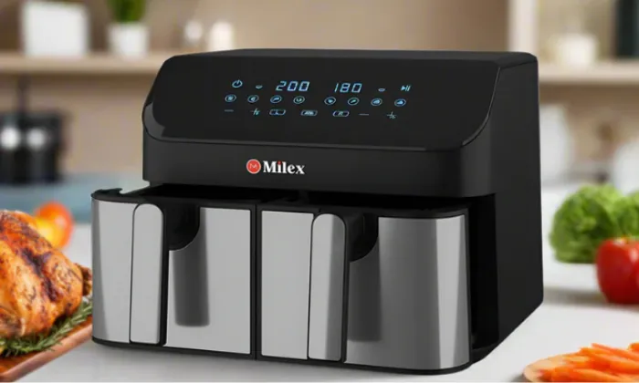 Milex Silver 9L Dual Air Fryers