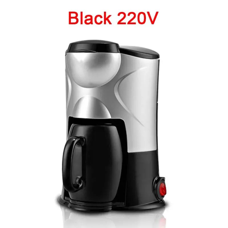 Mini Single-Cup Electric Coffee Maker - 110V, 300W, Drip Brew