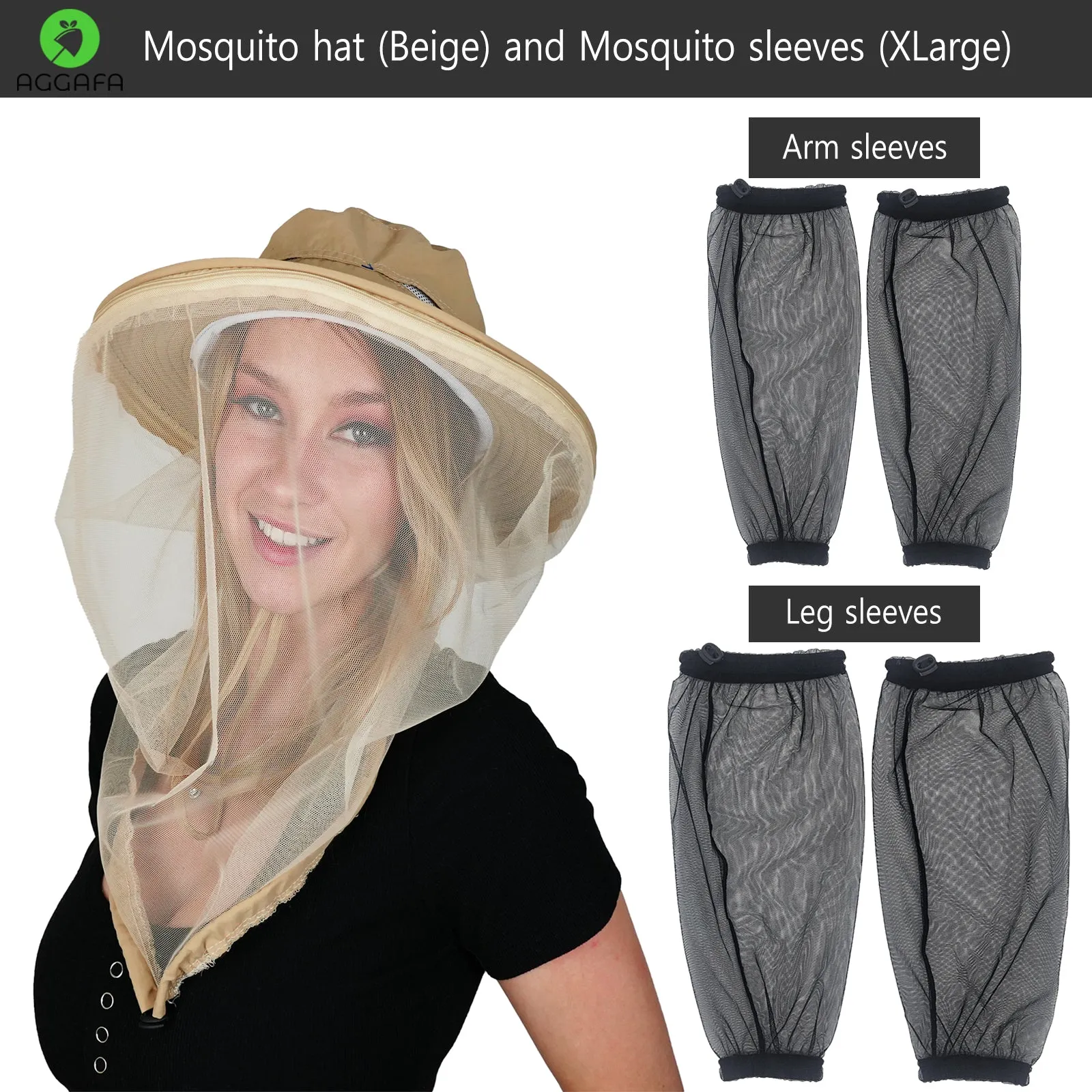 Mosquito hat (Beige) and Mosquito sleeve (XLarge)