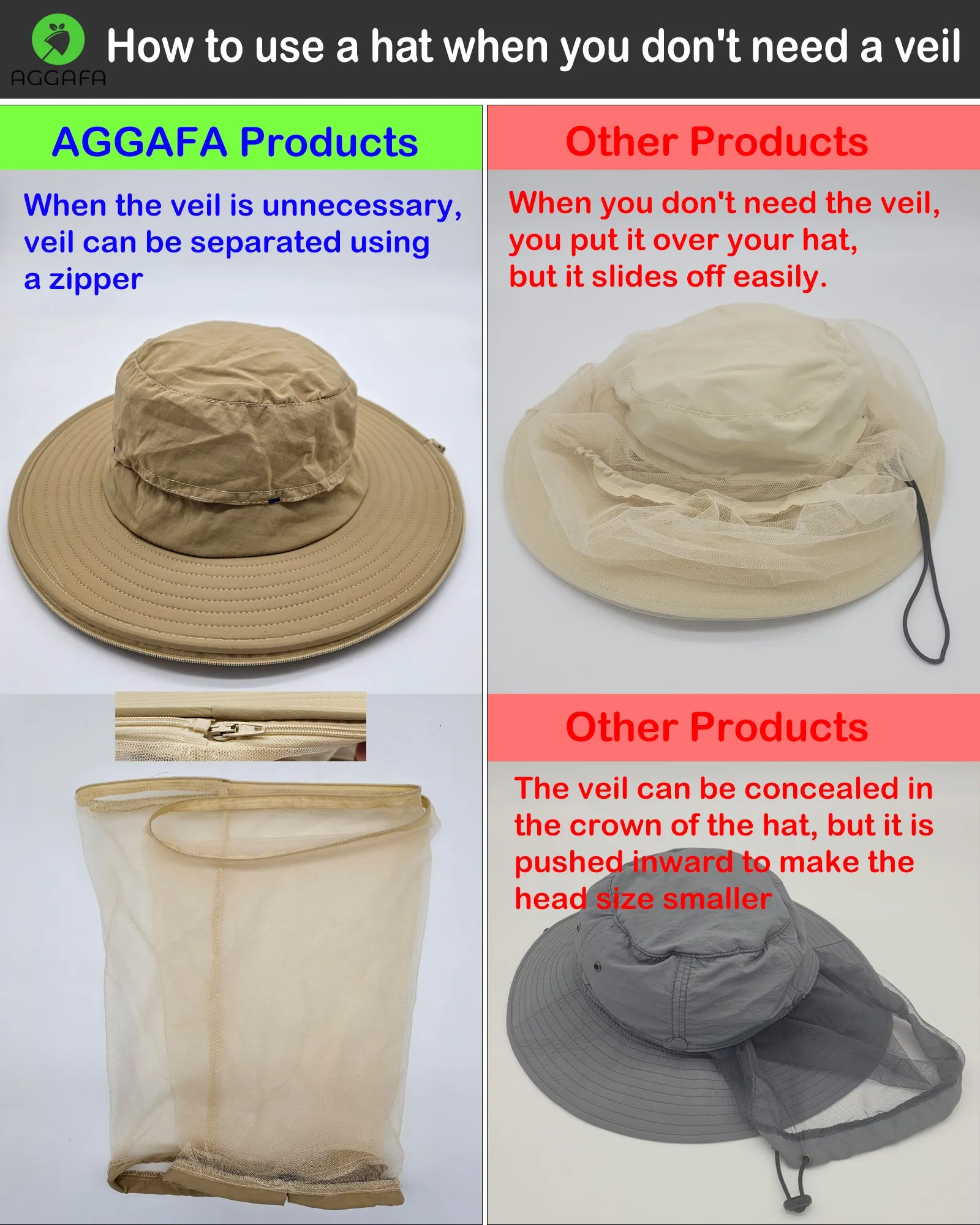 Mosquito hat (Beige) and Mosquito sleeve (XLarge)