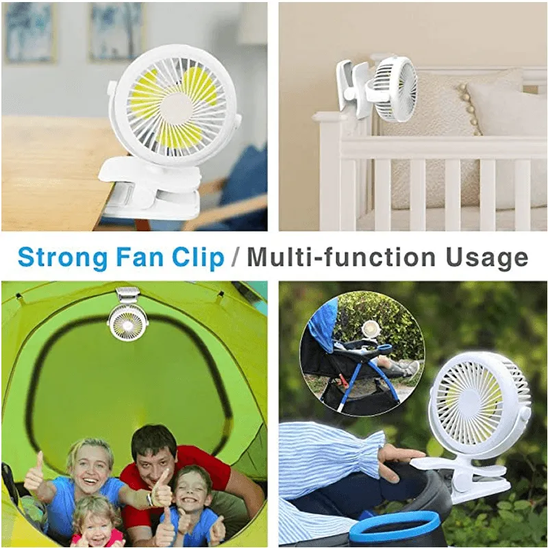 Multifunctional Adjustable Rotation Clamp Fan With Cob Lamp M2027 Green - Shop Now For Best Deals