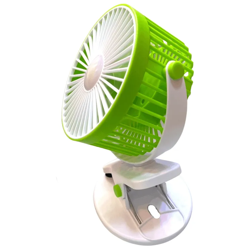 Multifunctional Adjustable Rotation Clamp Fan With Cob Lamp M2027 Green - Shop Now For Best Deals