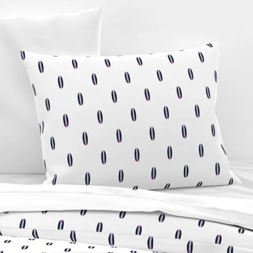 Navy Blue, White and Surfer Girl Pink Mini Size Classic Surfboards Sheet Set  from Surfer Bedding™️