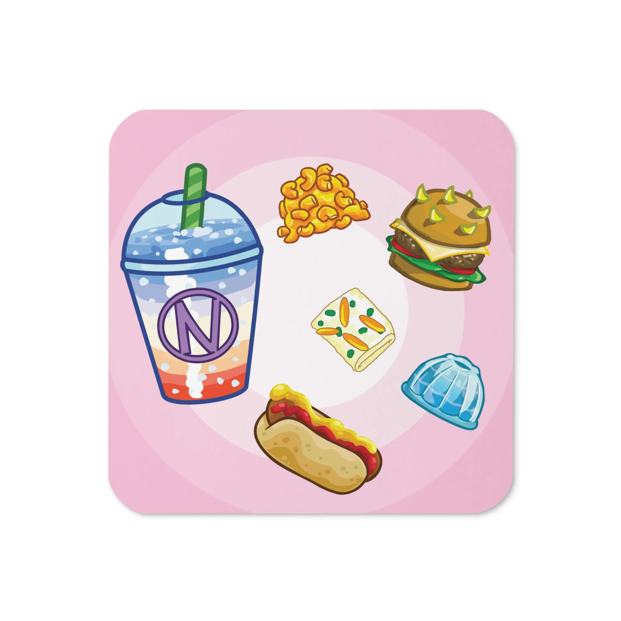 Neopets Food Items Cork-back Coaster