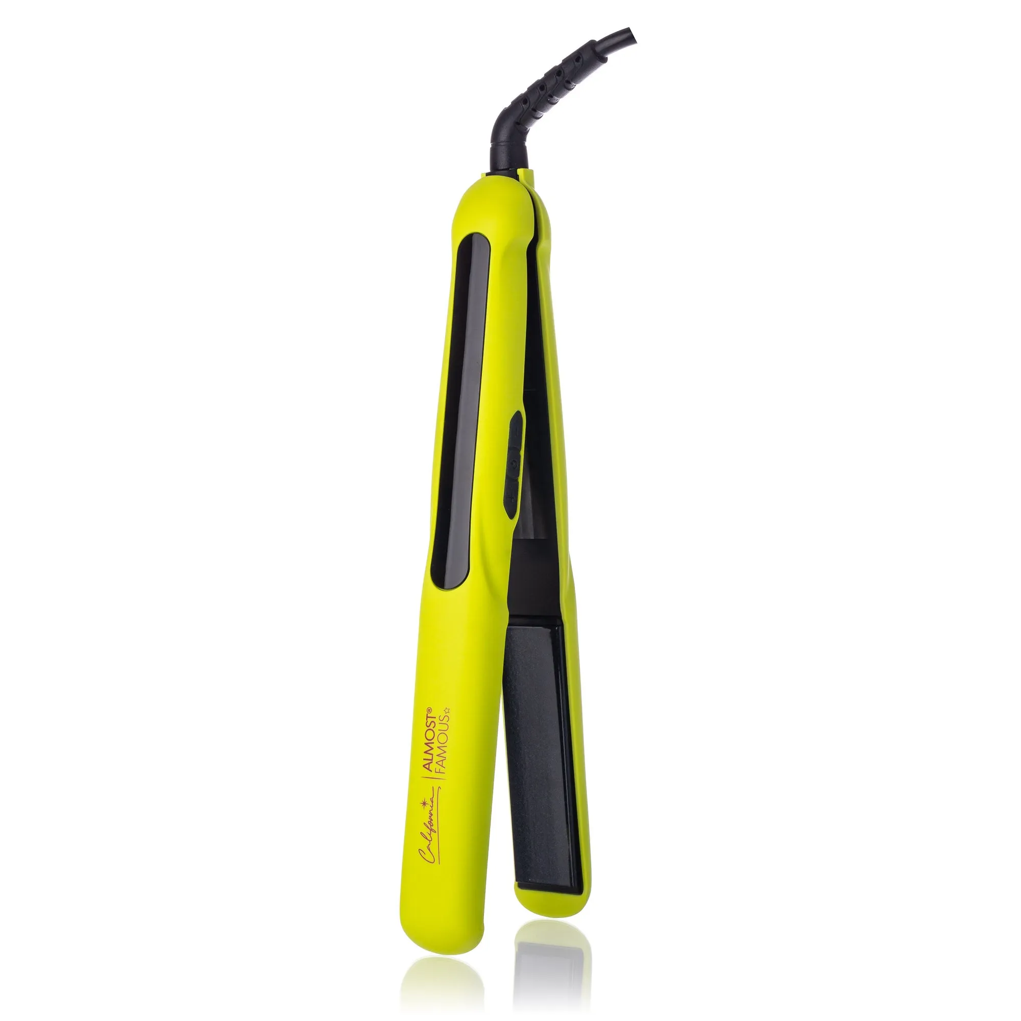 New 1.25" Digital Professional Flat Iron with Extra Wide Plates - California Collection/Yellow