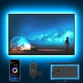 Nexillumi LED Lights for TV, 13.2Ft TV LED Backlight for 45-60 Inch, RGB LED Strip Lights behind TV, APP Remote Control Music Sync TV Led Lights for Bedroom