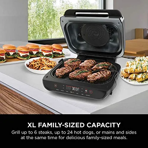 Ninja AG300C Foodi 4-in-1 Indoor Grill With 4-Quart (3.8L) Air Fryer, Roast, Bake, and Cyclonic Grilling Technology, (Canadian Version)