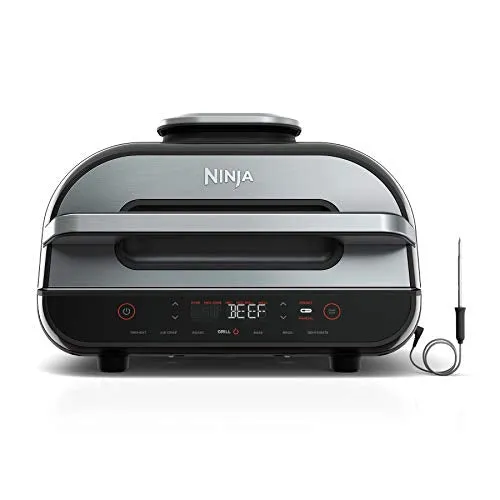 Ninja AG300C Foodi 4-in-1 Indoor Grill With 4-Quart (3.8L) Air Fryer, Roast, Bake, and Cyclonic Grilling Technology, (Canadian Version)