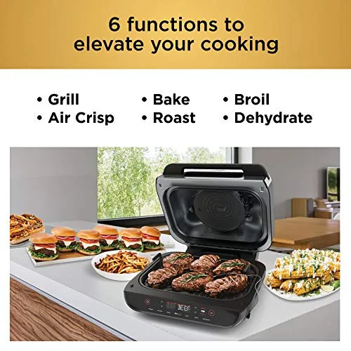 Ninja AG300C Foodi 4-in-1 Indoor Grill With 4-Quart (3.8L) Air Fryer, Roast, Bake, and Cyclonic Grilling Technology, (Canadian Version)