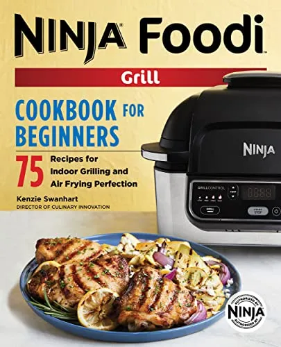 Ninja AG300C Foodi 4-in-1 Indoor Grill With 4-Quart (3.8L) Air Fryer, Roast, Bake, and Cyclonic Grilling Technology, (Canadian Version)