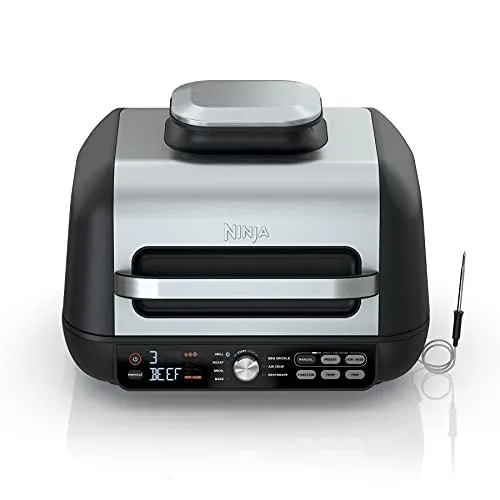 Ninja AG300C Foodi 4-in-1 Indoor Grill With 4-Quart (3.8L) Air Fryer, Roast, Bake, and Cyclonic Grilling Technology, (Canadian Version)