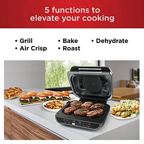 Ninja AG300C Foodi 4-in-1 Indoor Grill With 4-Quart (3.8L) Air Fryer, Roast, Bake, and Cyclonic Grilling Technology, (Canadian Version)