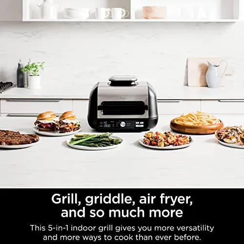 Ninja AG300C Foodi 4-in-1 Indoor Grill With 4-Quart (3.8L) Air Fryer, Roast, Bake, and Cyclonic Grilling Technology, (Canadian Version)