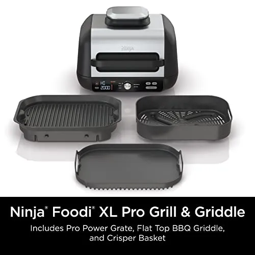 Ninja AG300C Foodi 4-in-1 Indoor Grill With 4-Quart (3.8L) Air Fryer, Roast, Bake, and Cyclonic Grilling Technology, (Canadian Version)