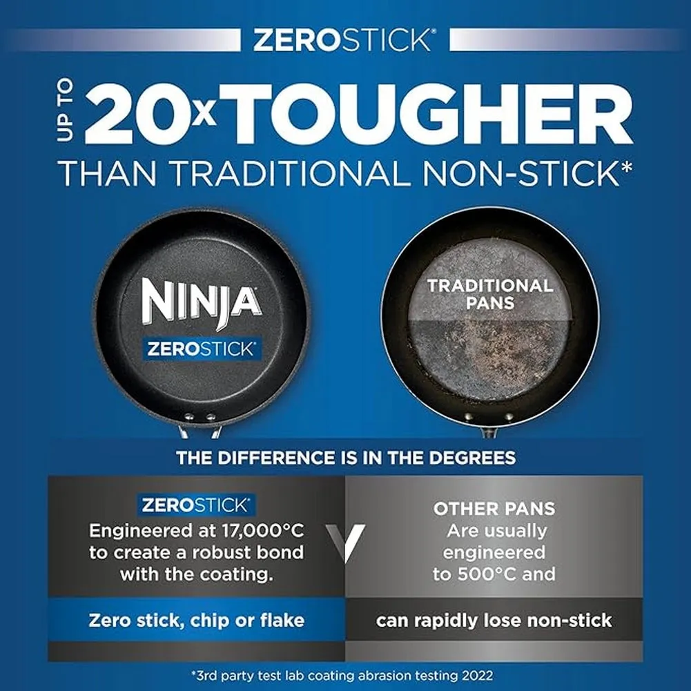 Ninja C10024UK ZEROSTICK Essentials 24cm Frying Pan Black