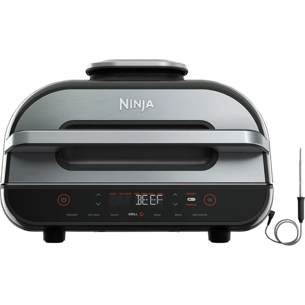 Ninja FG550 Foodi Smart XL 4-in-1 Indoor Grill with 4-Quart Air Fryer - Refurbished