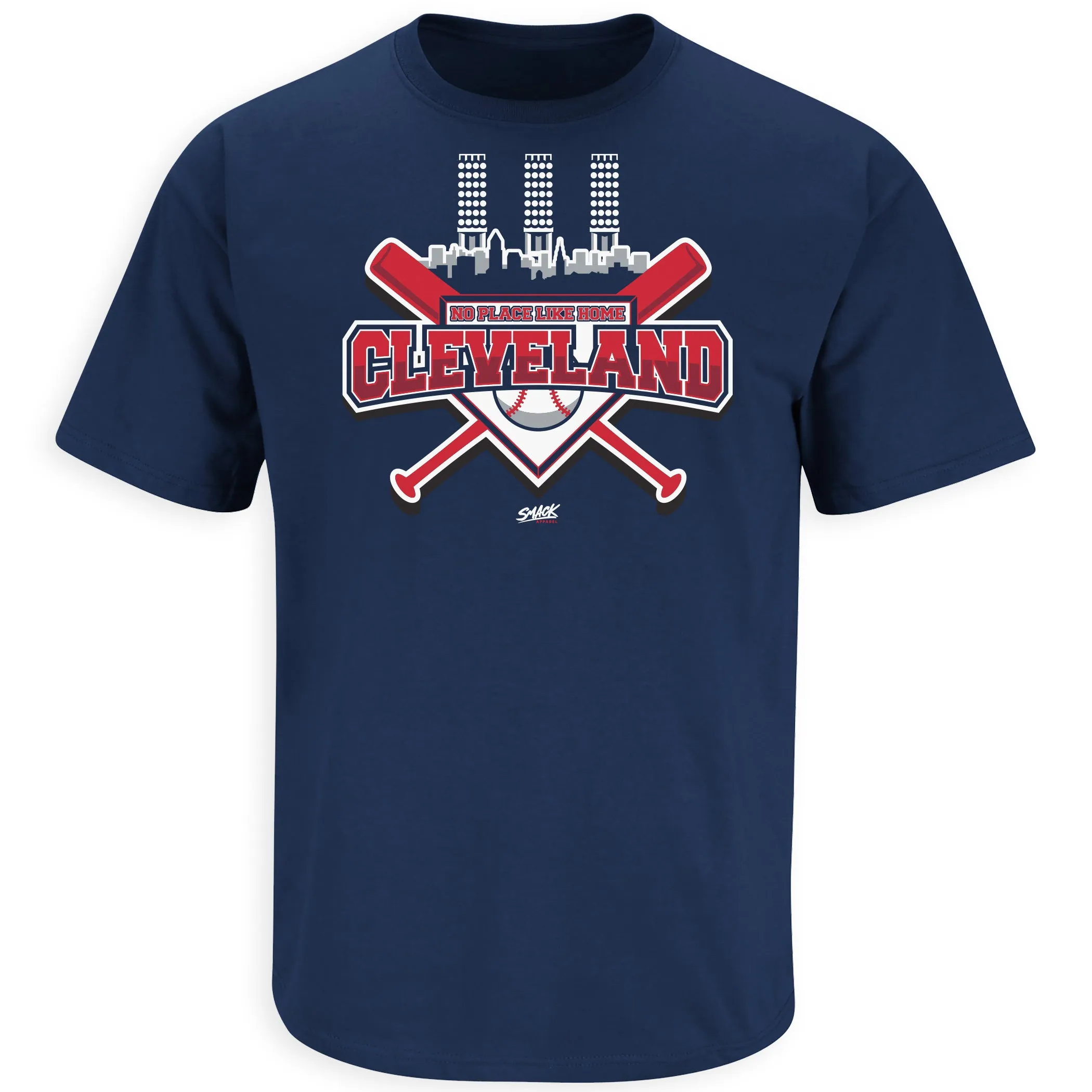 No Place Like Home T-Shirt for Cleveland Baseball Fans | Unlicensed Cleveland Baseball Gear