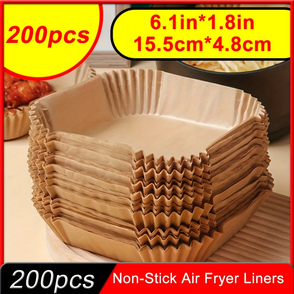 Non-Stick Air Fryer Disposable Paper Liner