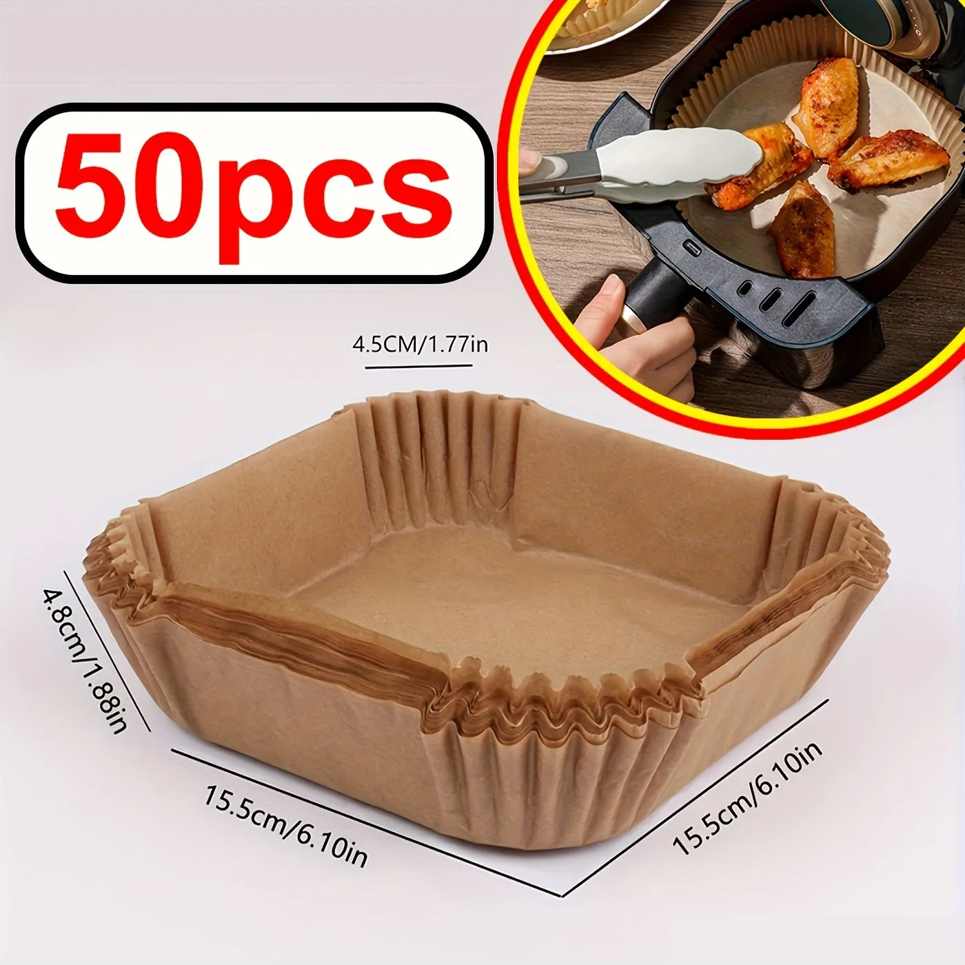 Non-Stick Air Fryer Disposable Paper Liner