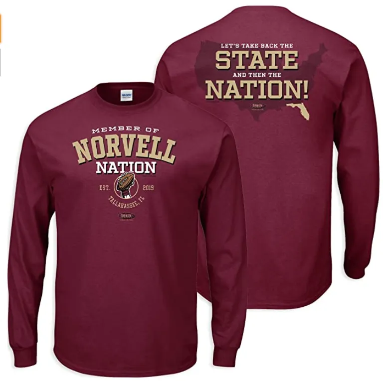 Norvell Nation | Florida State Football Fans | Garnet Norvell Nation Shirt