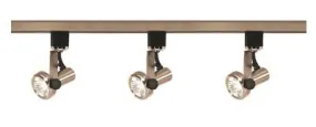 Nuvo 3-Light Track Fixture Gimbal Ring Brushed Nickel 48 X 2-3/4 Inch  Uses (3) 50-Watt Halogen Gu10 Base Lamps