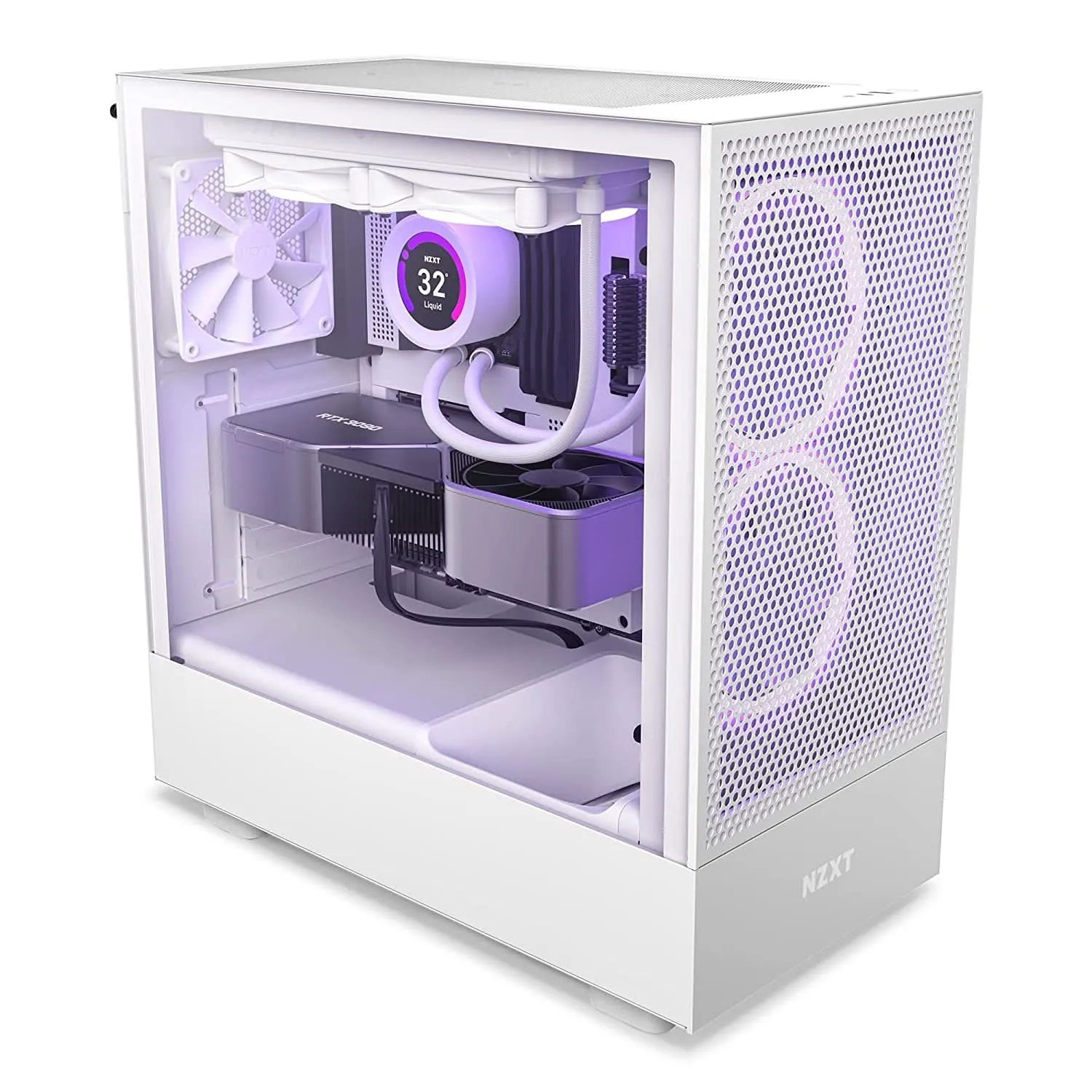 NZXT H5 FLOW MID-TOWER ATX CABINET WHITE