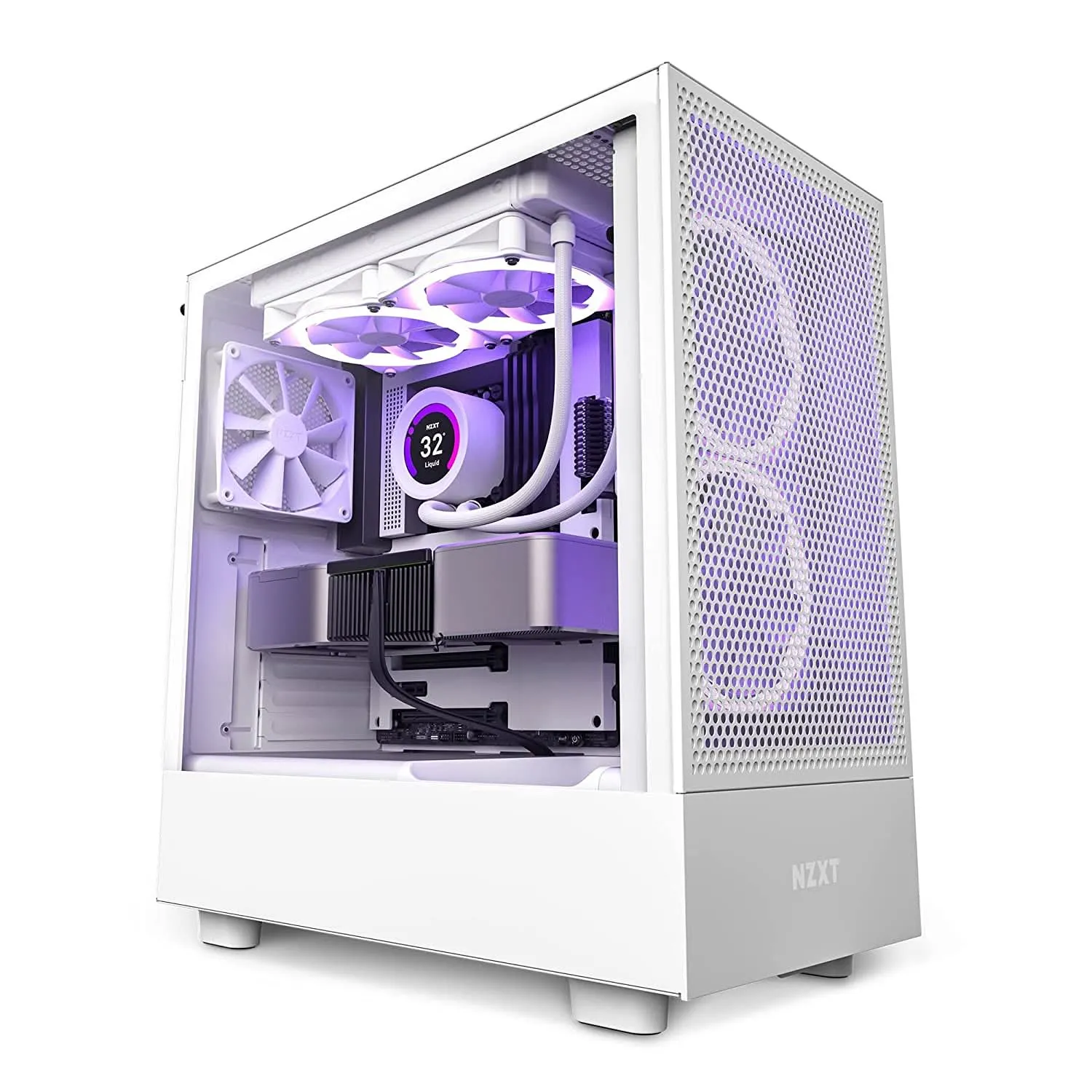 NZXT H5 FLOW MID-TOWER ATX CABINET WHITE