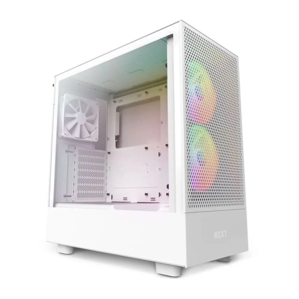 NZXT H5 FLOW RGB MID-TOWER ATX CABINET WHITE