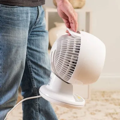 Open Box - WOOZOO Compact Oscillating Air Circulator Fan with Remote White