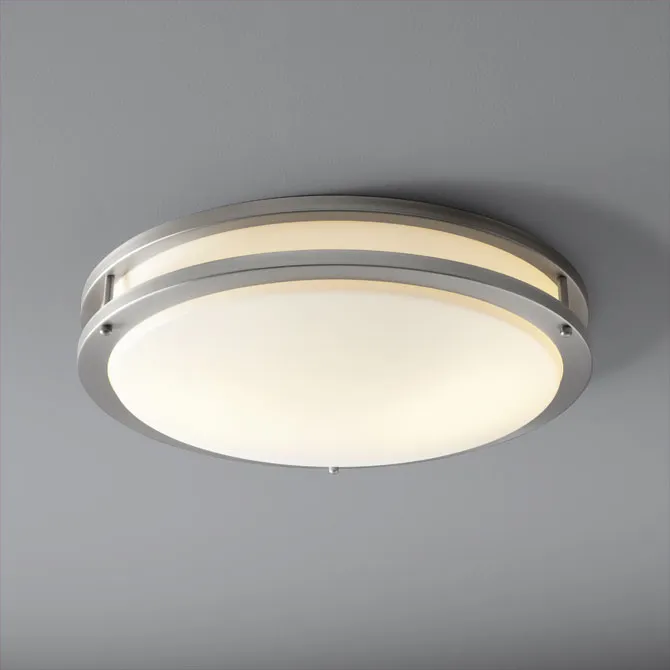 Oracle 18" 2 Light Ceiling Mount - Satin Nickel