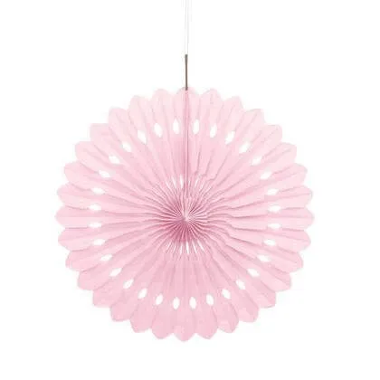 Paper Decorative Fan 16" Lovely Pink