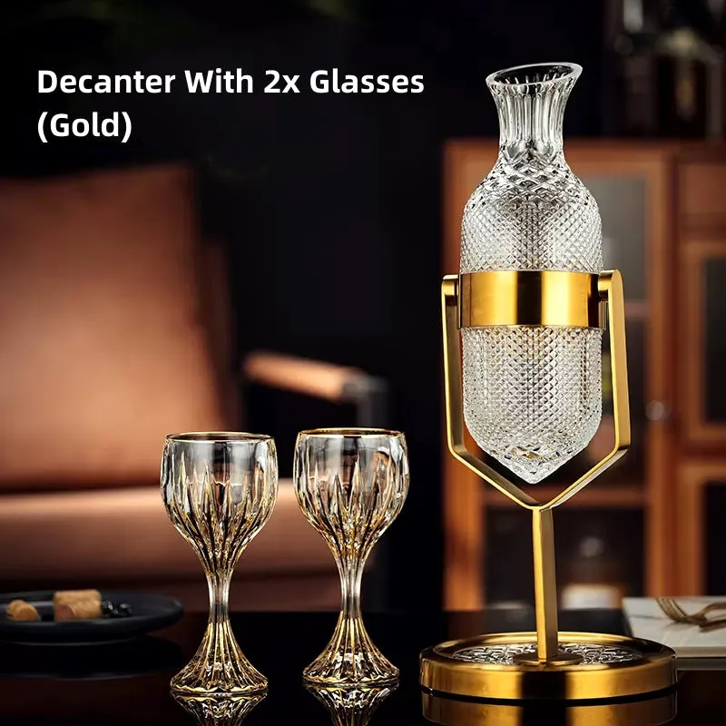 Pendulum Glass Wine Decanter Sets