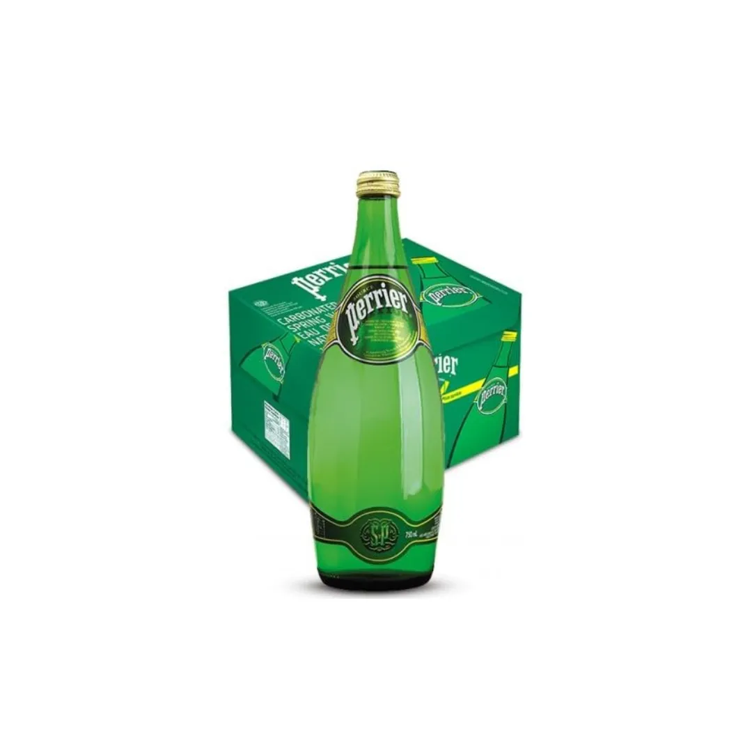 Perrier Carbonated Water (Sparkling Water) Glass Bottle- 330 ML (Pack of 12)